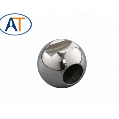 2019 stainless steel elbow trough hollow valve ball with flat tube ball for valve